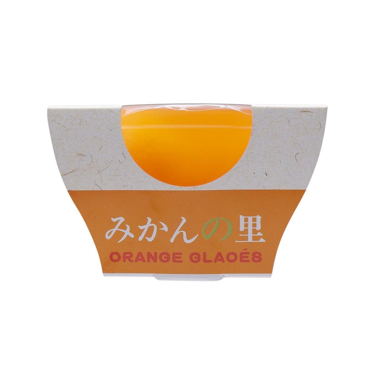 Mandarin orange jelly cup package with Japanese text and orange label