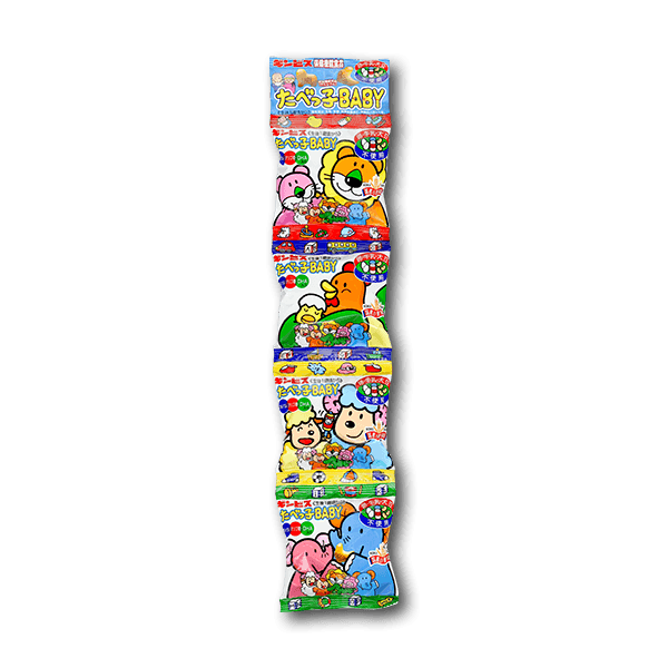 GINBIS baby biscuit pack, colorful cartoon wrapper, 56 g