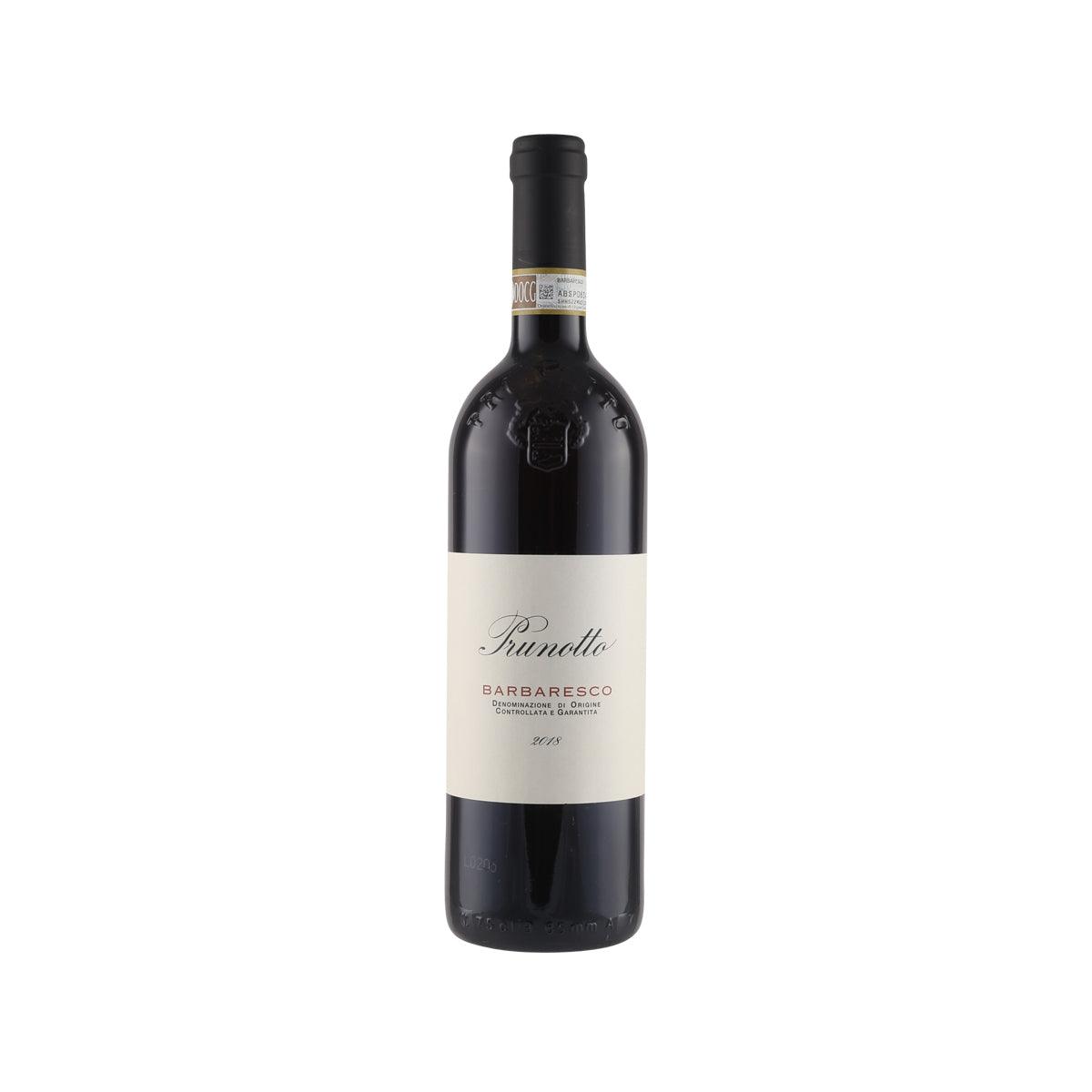 Barbaresco DOCG wine bottle with front label, dark glass, 750 mL
