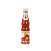 Sweet chili sauce bottle, red sauce in 350g glass bottle with white cap