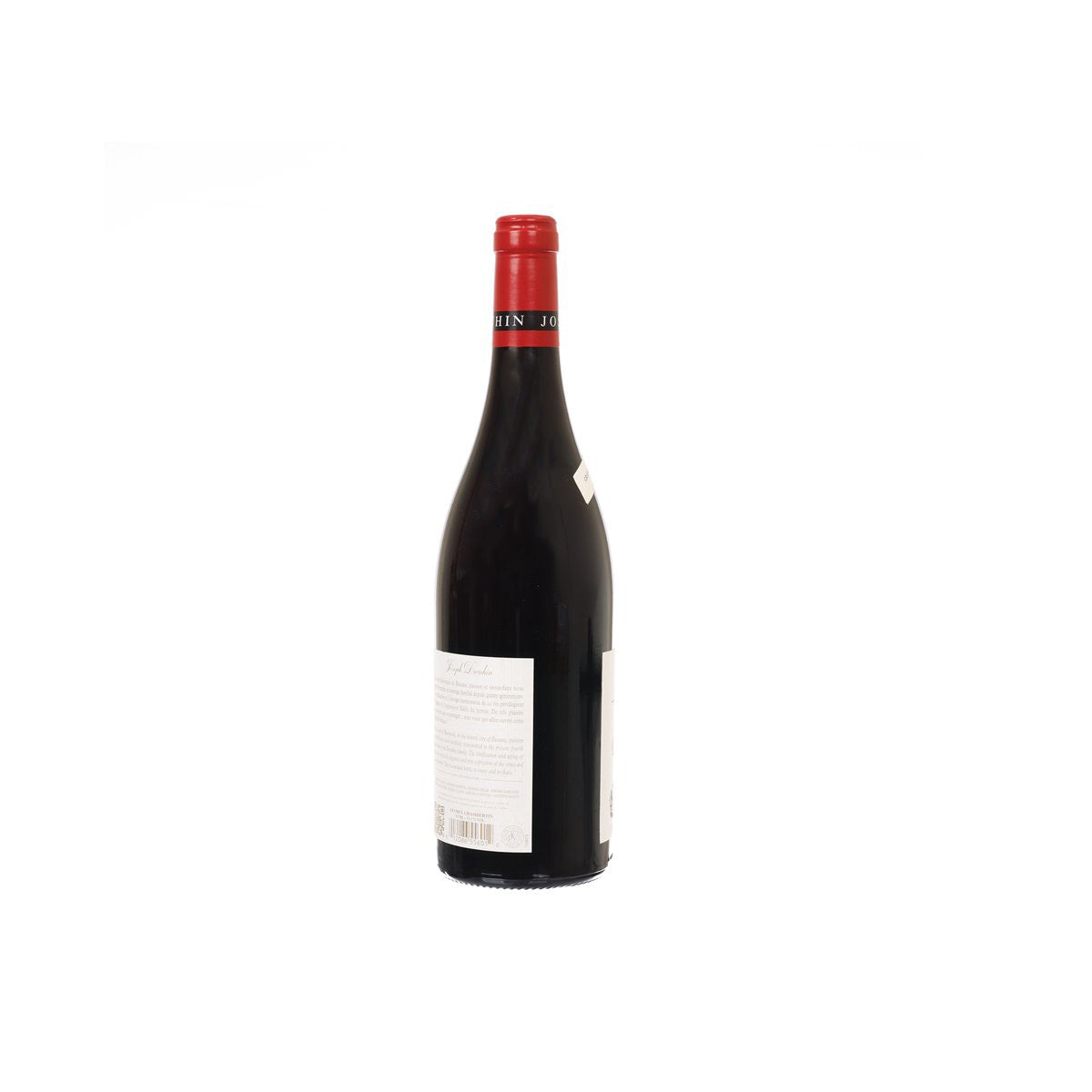 JOSEPH DROUHIN wine bottle with red foil cap and rear label