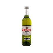 PERNOD anise spirit bottle, green glass with red label and metal cap