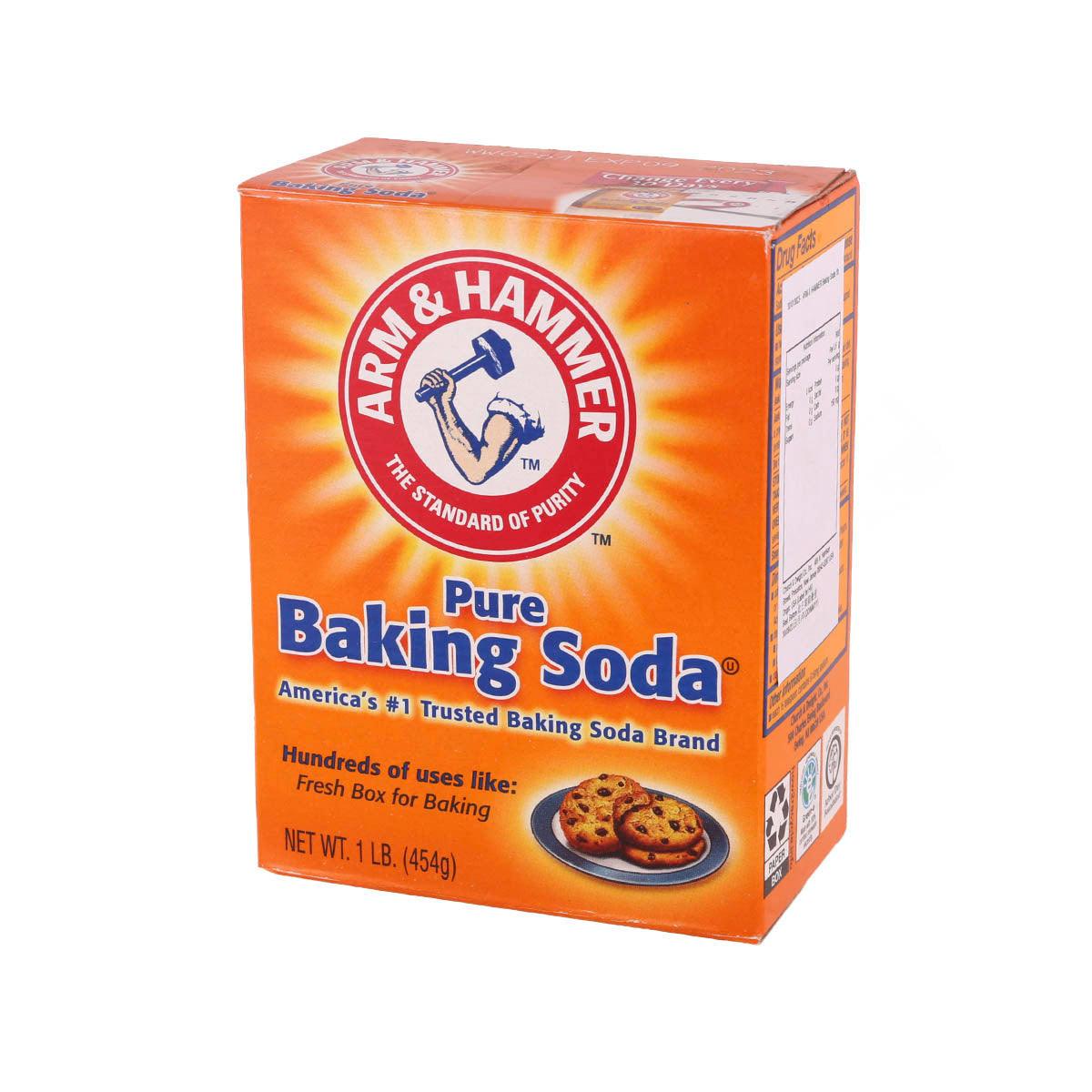 ARM & HAMMER Baking Soda box, side view with Pure Baking Soda branding