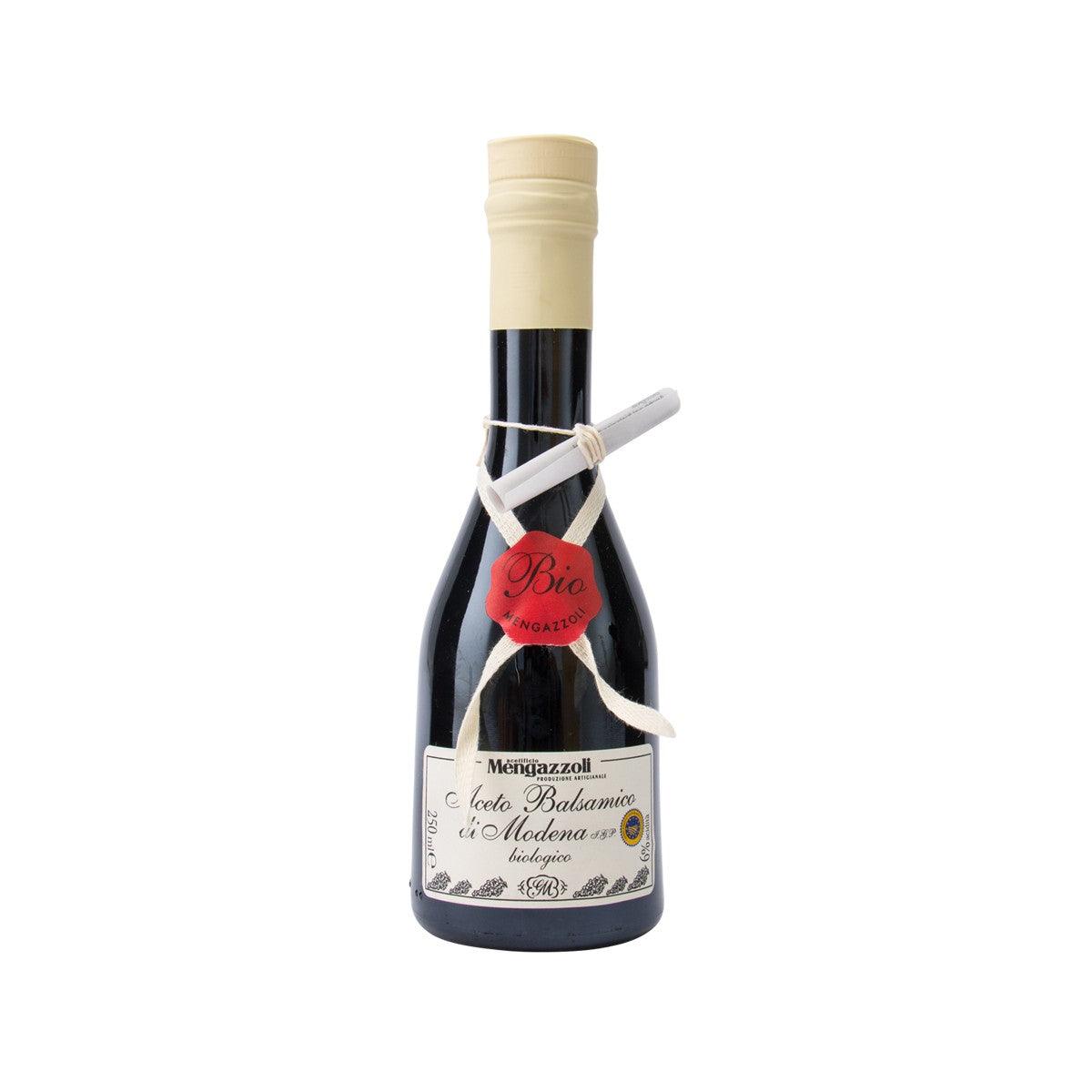 ACETIFICIO MENGAZZOLI organic balsamic vinegar bottle, dark glass with front label