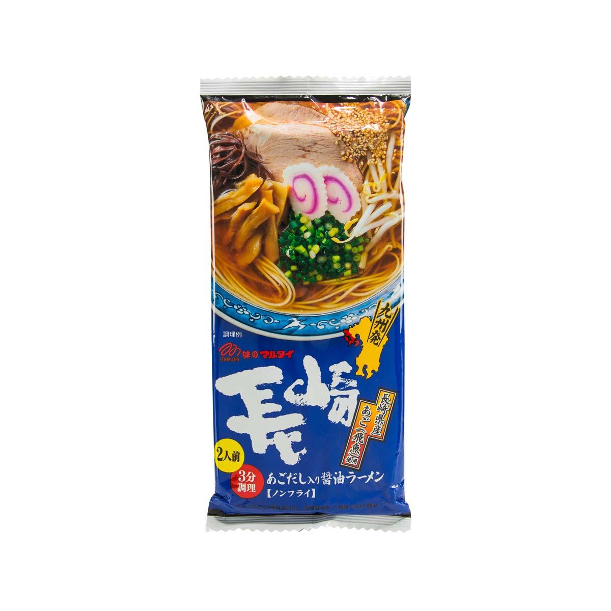 MARUTAI instant ramen soup packet, blue bag with noodles and chashu graphic