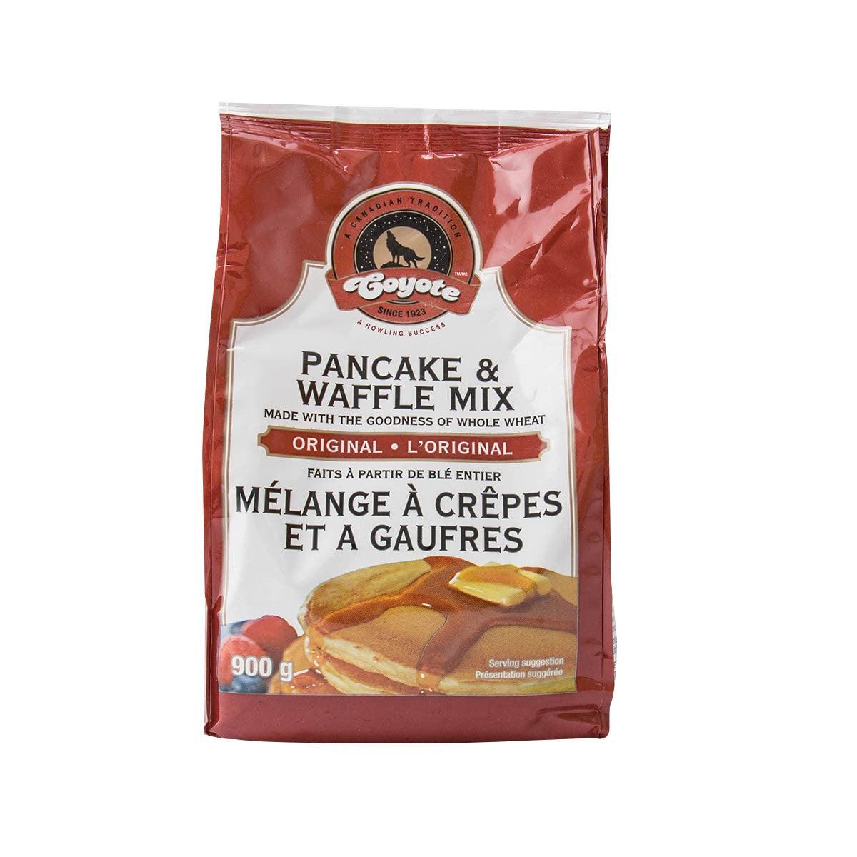 COYOTE Original pancake & waffle mix, 900g bag, front label