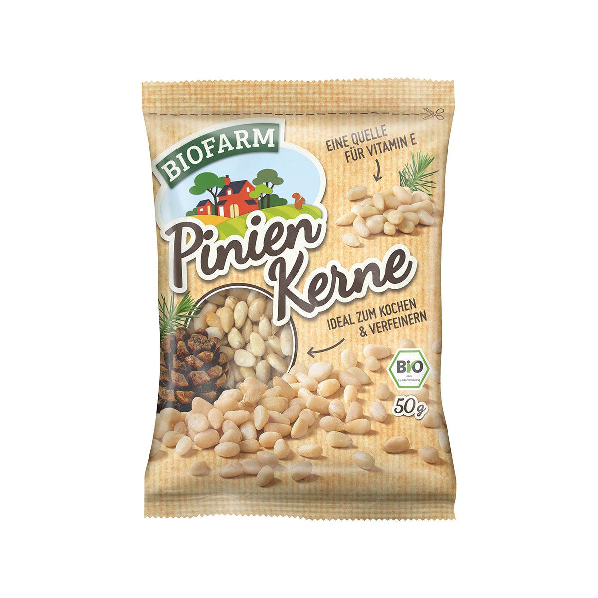KLUTH raw organic pine nut kernels in resealable pouch, 50 g