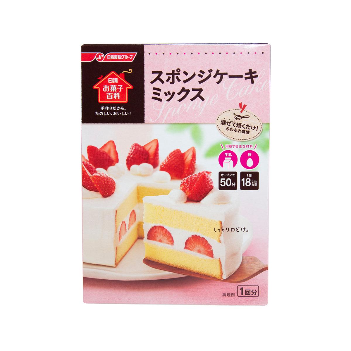 WELNA sponge cake mix box with strawberry cake illustration on pink package