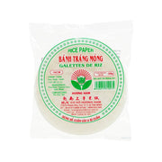 Thin round rice paper sheets, 16cm, 200g pack in plastic bag