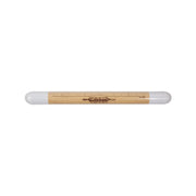CAKELAND rolling bar with wooden center insert and white textured grip ends
