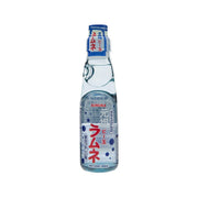 KIMURA ramune glass bottle, clear 200 mL with blue-white front label