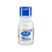 Roasted seasalt in small clear glass bottle with blue cap, 80 g