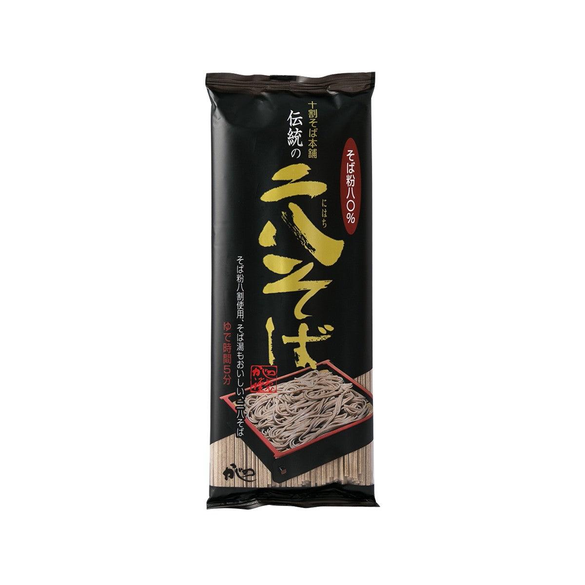 Soba noodle pack, front label, 250g