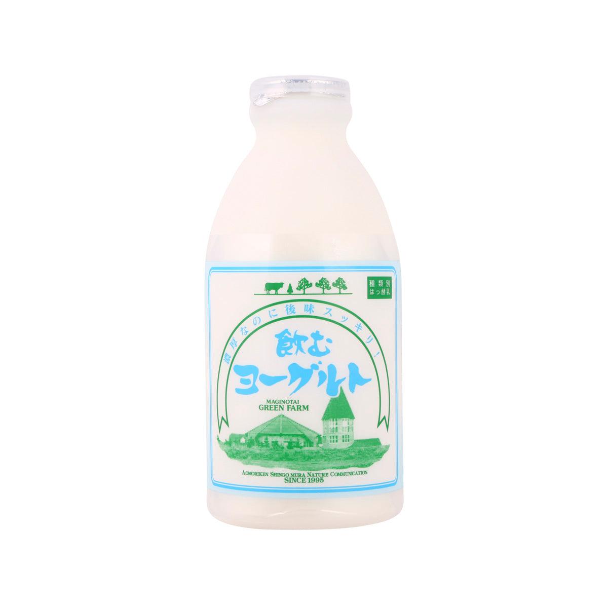 MAGINOTAI GREEN FARM yogurt drink bottle, translucent white 500 mL
