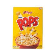 Cereal box of Kellogg's Corn Pops with sweet, crunchy puffed corn pieces
