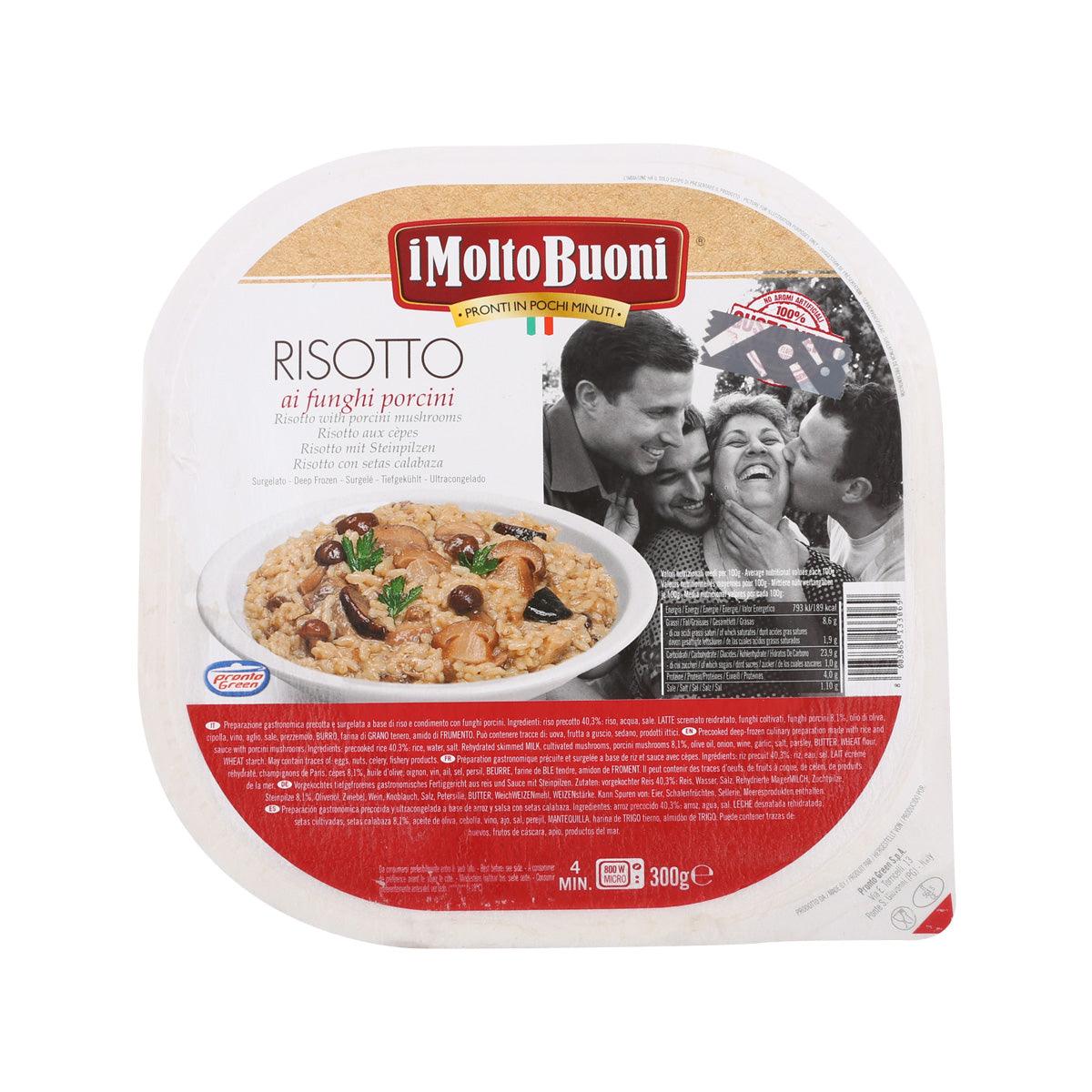 Round risotto tub, iMoltoBuoni Porcini Mushroom label.