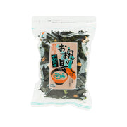 Dried seaweed for miso soup in sealed pouch, 100g, black flakes visible through plastic.