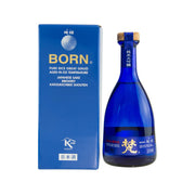 BORN Junmai Daiginjo sake bottle with blue box, 500 mL