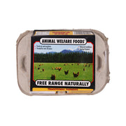 ZEALAND FARMS free range eggs carton with animal welfare foods label, 6 pcs