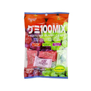 KASUGAI fruits mix gummy candy bag, 102 g, assorted red and green gummies