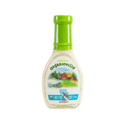 ORGANIC VILLE organic non-dairy ranch dressing bottle, green cap, 236 mL