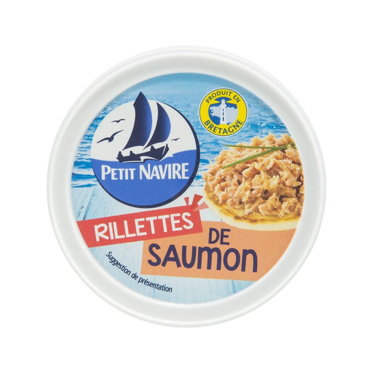 PETIT NAVIRE salmon rillettes tub lid, 125 g