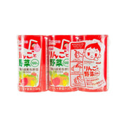 WAKODO apple & vegetable drink 3 x 125mL pack, red front label with character