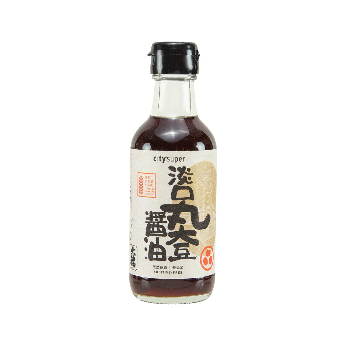 CITYSUPER Japanese light soy sauce bottle, 200 mL, dark glass with front label