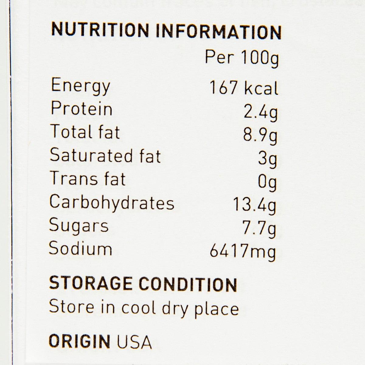 Chicken broth concentrate nutrition information panel, per 100g and storage