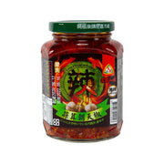 KEH NONG cone pepper with garlic jar, red chili paste with visible garlic pieces
