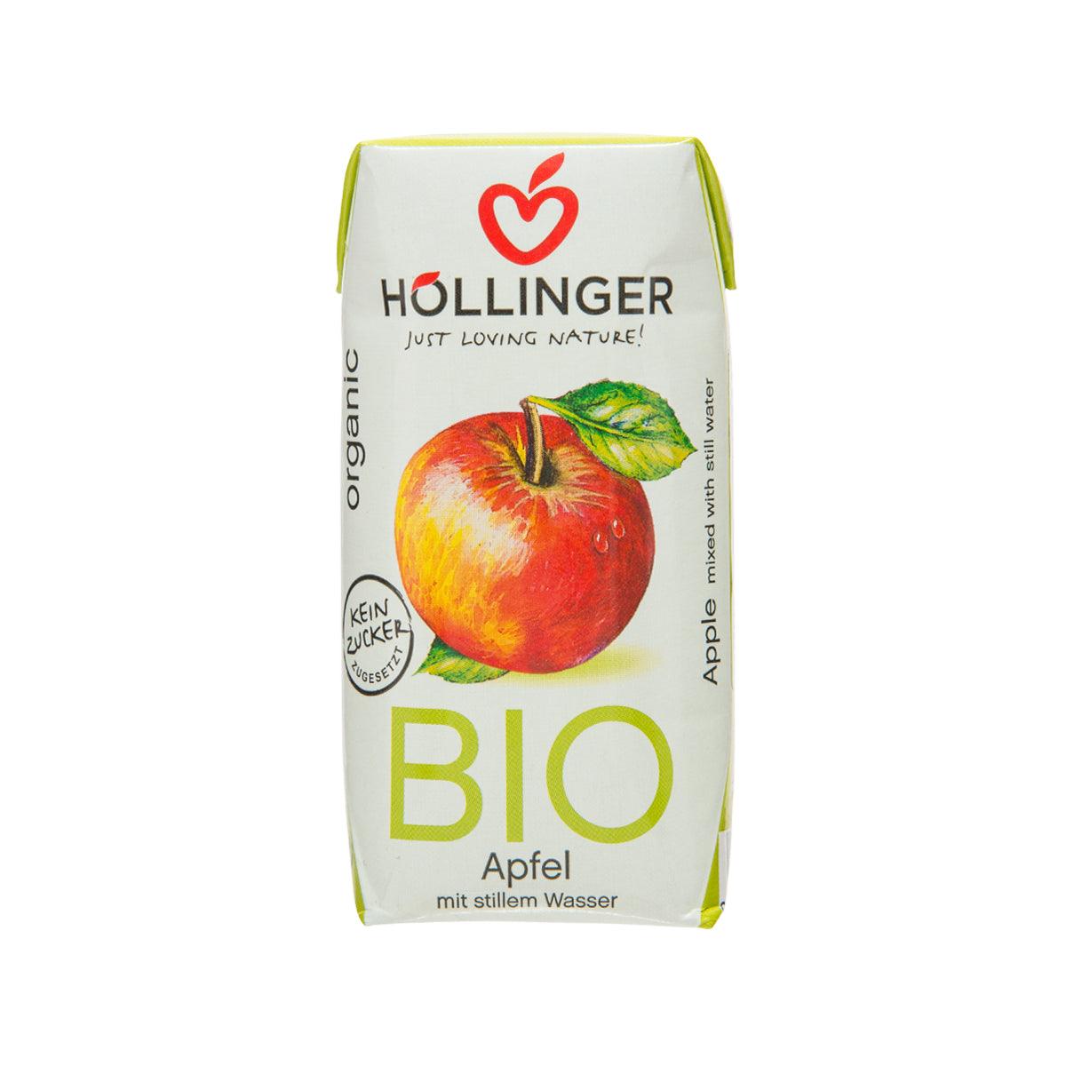 HOLLINGER Organic Bio apple nectar carton with apple illustration and BIO label