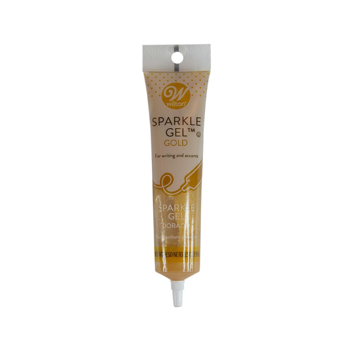 WILTON gold sparkle gel in squeeze tube, 99 g