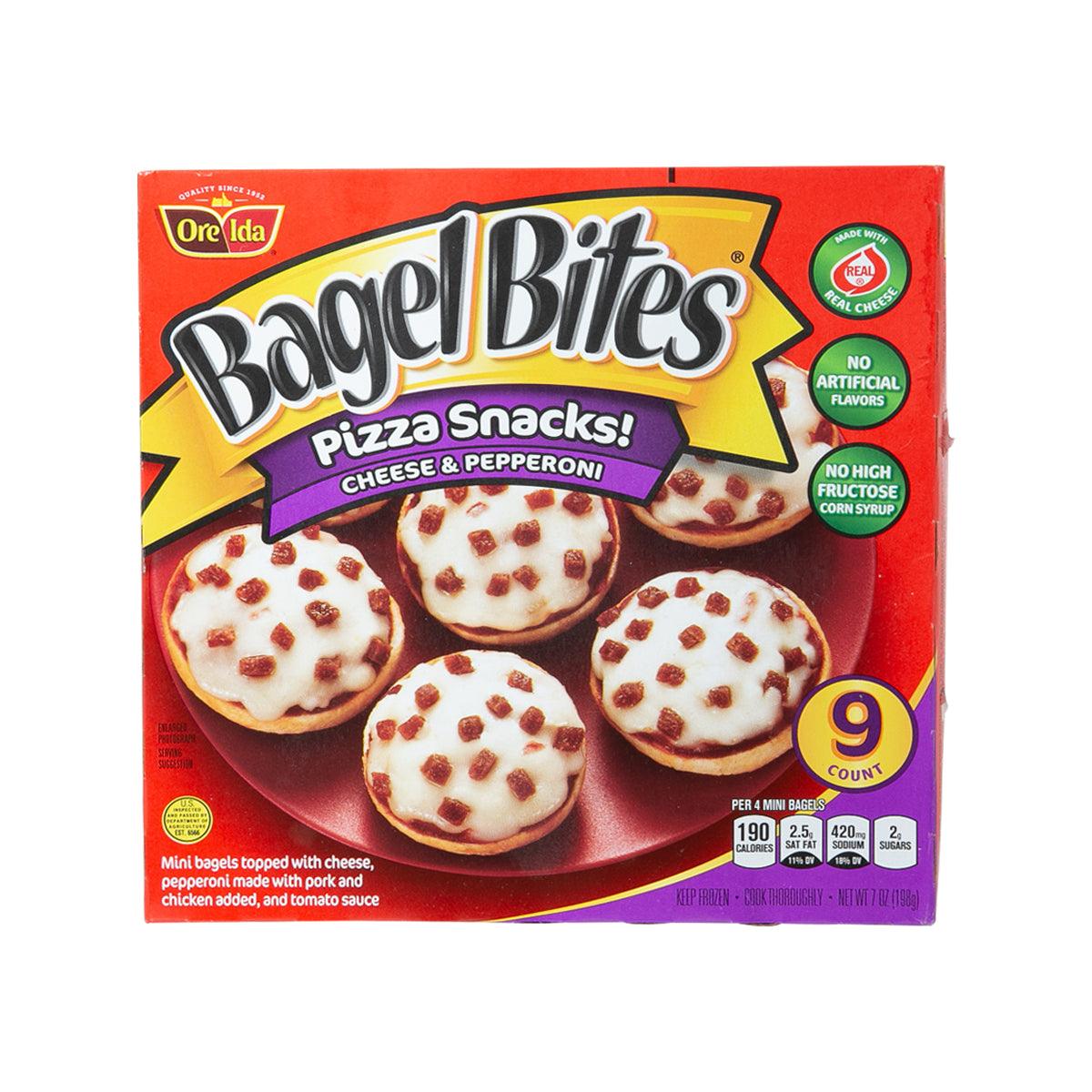 Bagel Bites pizza snacks box, cheese & pepperoni, 9-count (198g)
