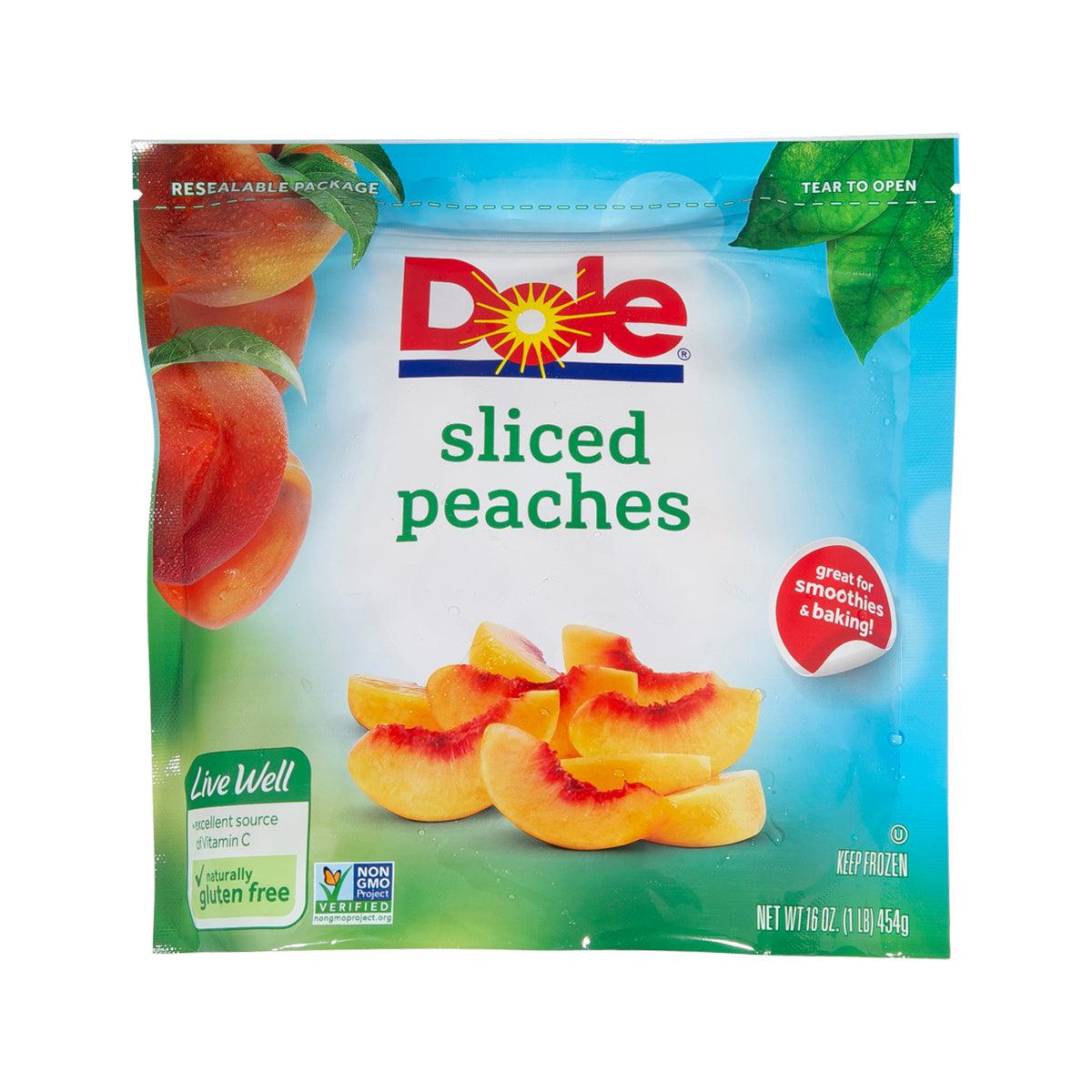 Dole sliced peaches pouch with peach slices, 454 g