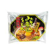 SUGAKIYA instant miso udon noodle packet with bowl illustration, front