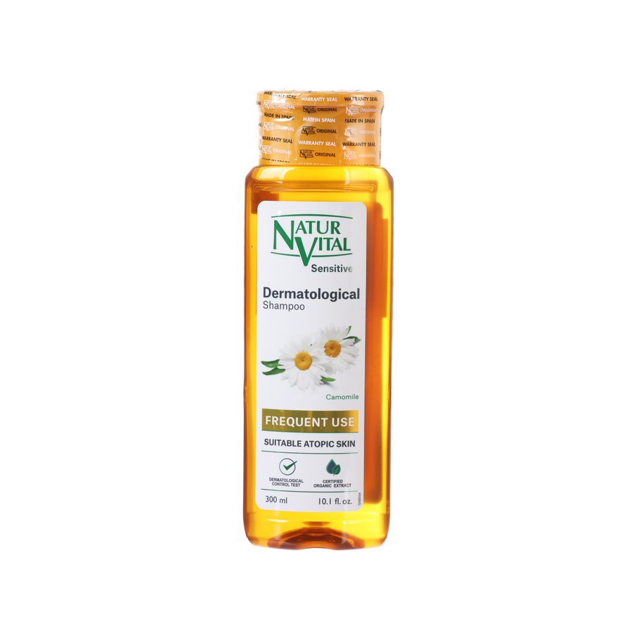 NATUR VITAL camomile hair shampoo bottle, frequent use, 300 ml