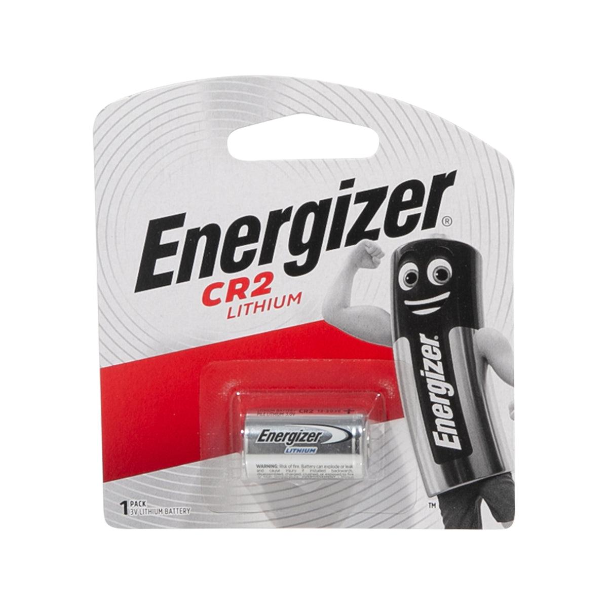 Energizer CR2 lithium photo cell battery in blister package, black and red label