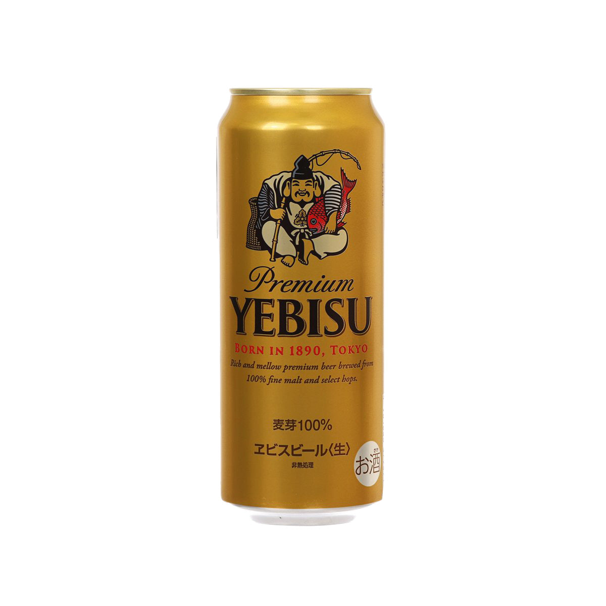YEBISU Premium beer can, gold aluminum, 500 mL