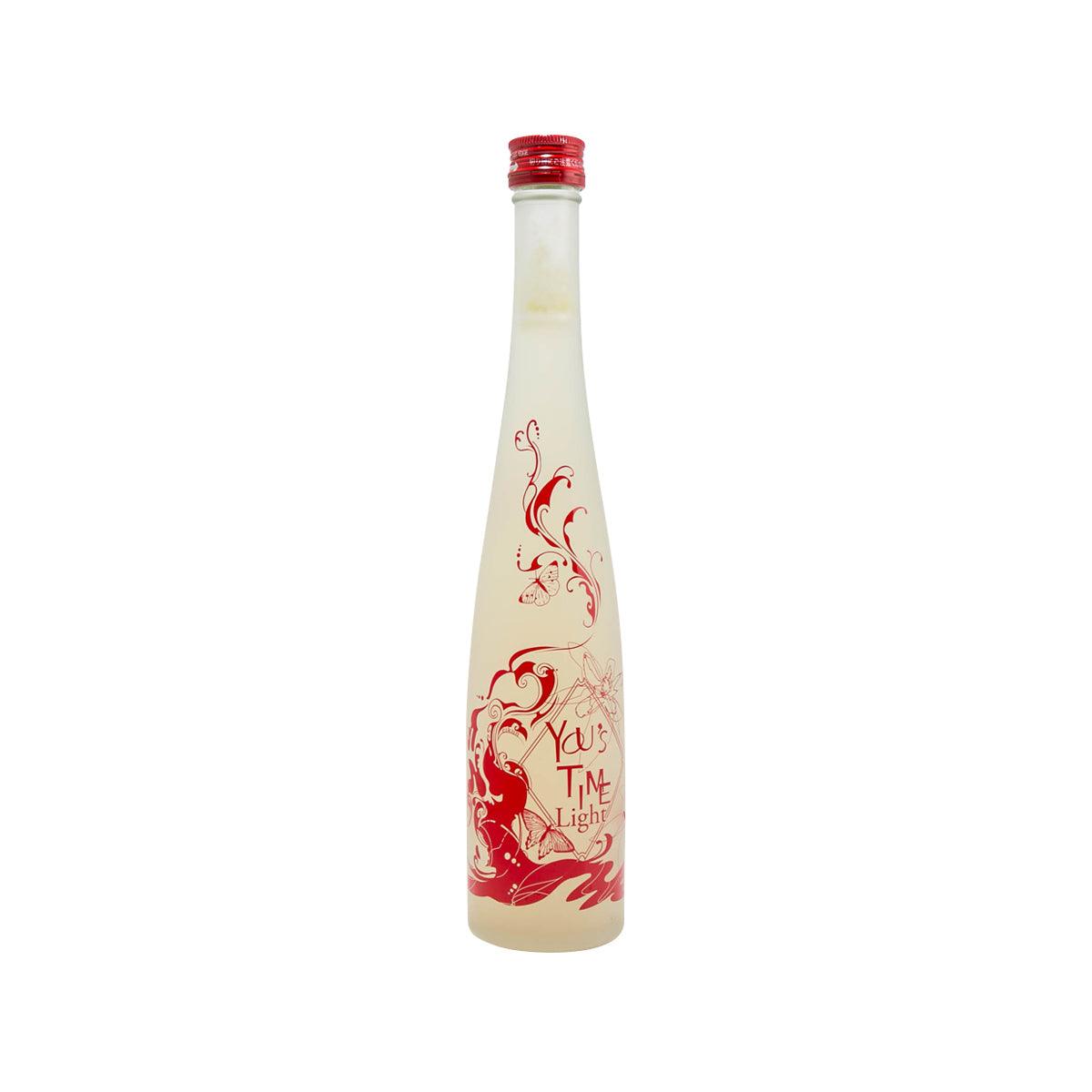 EIKUN yuzu liqueur bottle 375 mL with red cap and red front label art