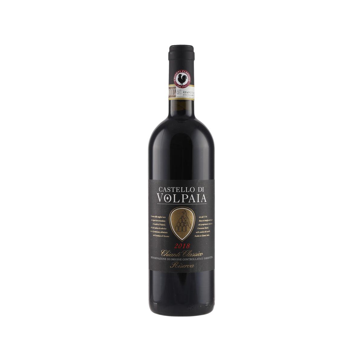 Castello di Volpaia Chianti Classico Riserva red wine bottle, dark glass