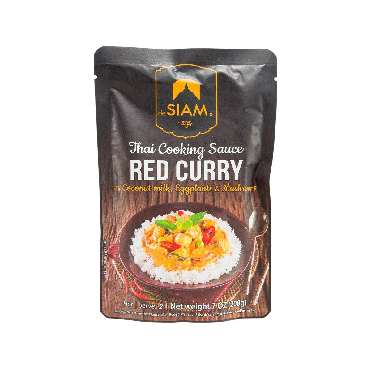 Red curry cooking sauce pouch, Thai Cooking Sauce branding, 200g net weight