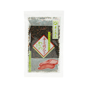 Soft spicy cod roe and wakame rice topping pouch, dark seaweed flakes with red roe