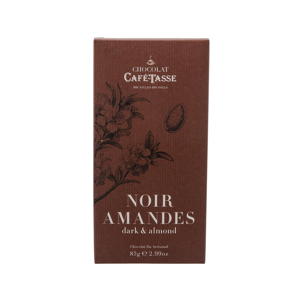 CAFETASSE Noir Amandes dark chocolate box with almond, 85g