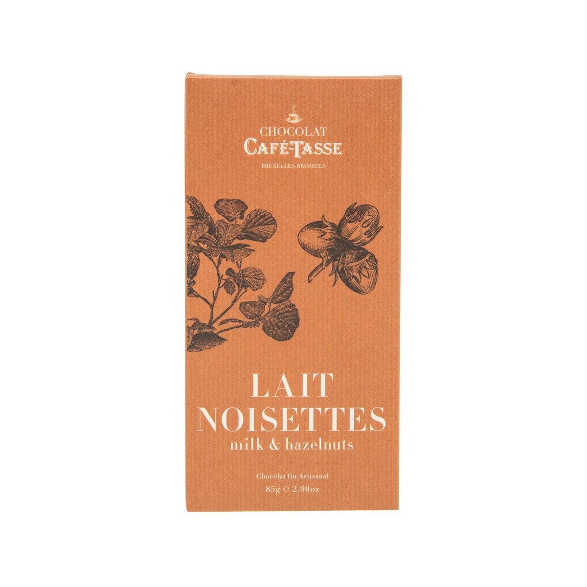 Milk chocolate with hazelnuts, CAFETASSE orange box, LAIT NOISETTES, 85g