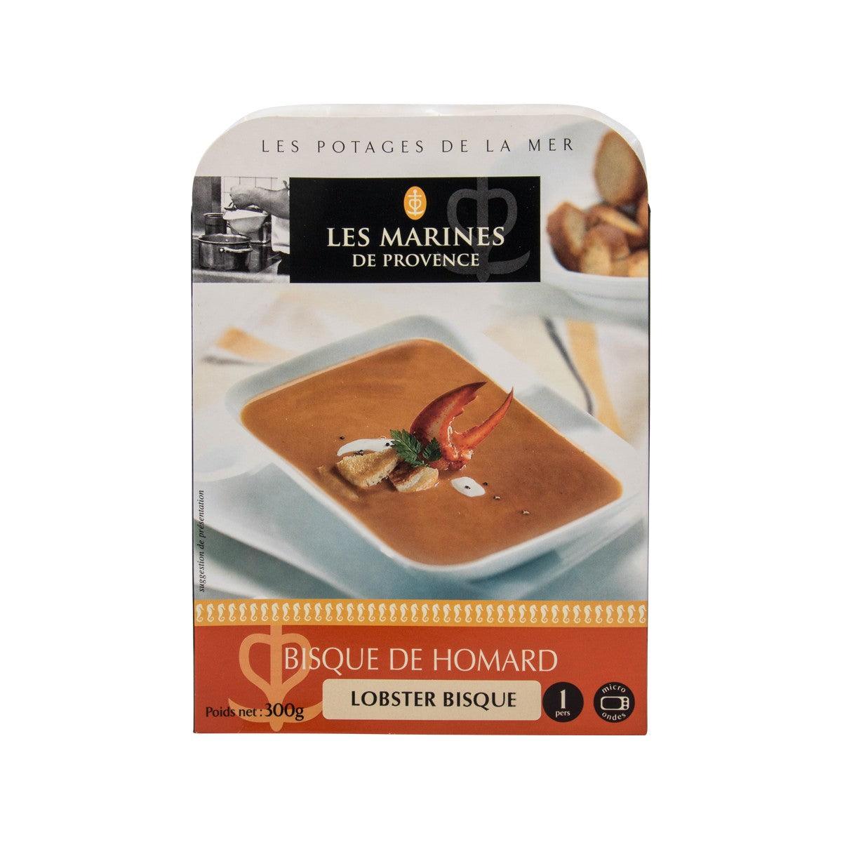 LES MARINES DE PROVENCE lobster bisque soup carton, 300g front panel