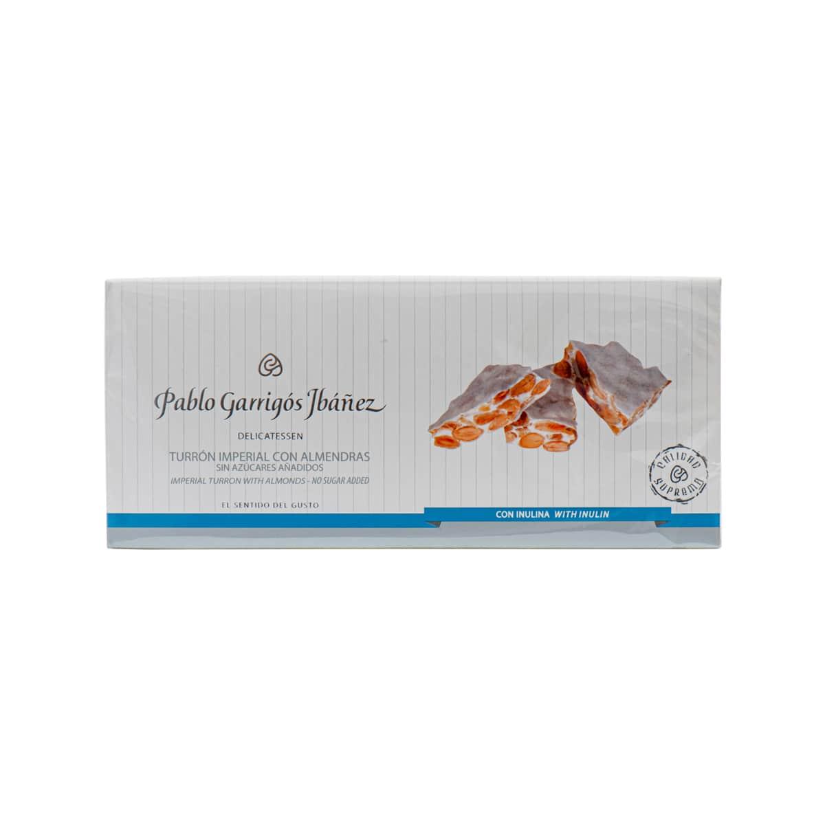 Imperial almond turron bar in branded wrapper, no sugar added (200 g)