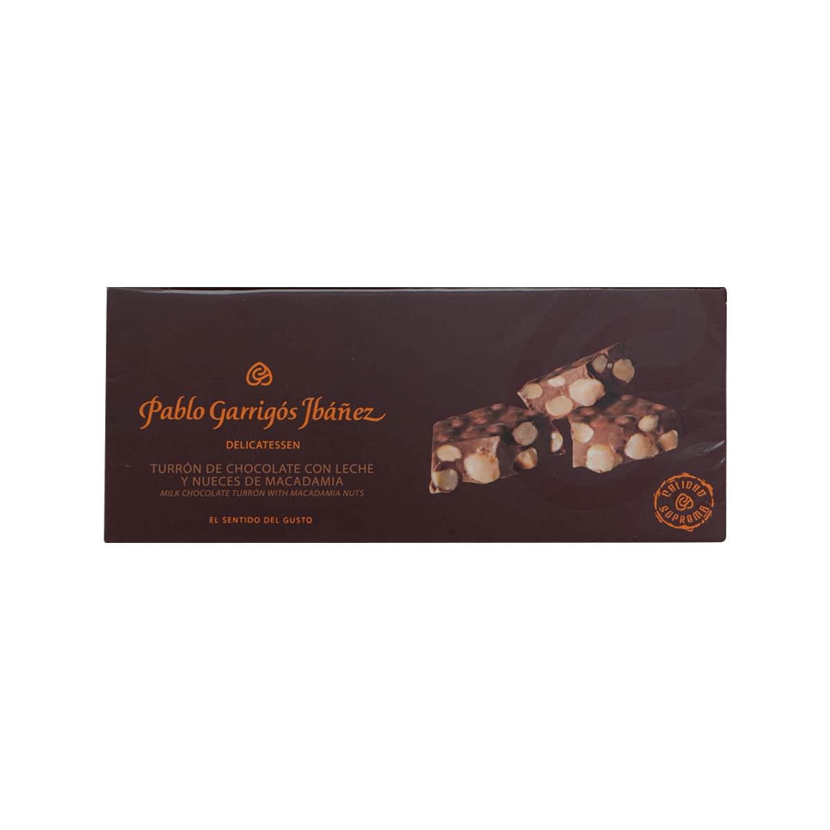 Milk chocolate turron bar with macadamia nuts, PABLO GARRIGOS IBANEZ