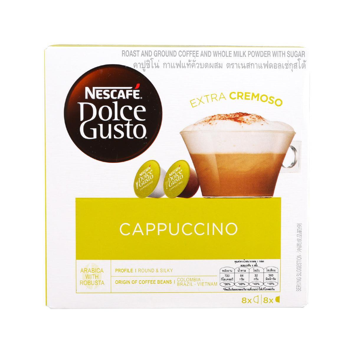 Nescafe Dolce Gusto cappuccino coffee capsule box, 8 capsules