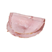 COLUMBUS applewood smoked ham slice, pink cured meat with pale rind edge