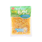 Sealed pouch of seasoned bean sprouts with front label, 200 g